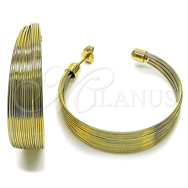 Oro Laminado Large Hoop, Gold Filled Style Polished, Golden Finish, 02.213.0879.50