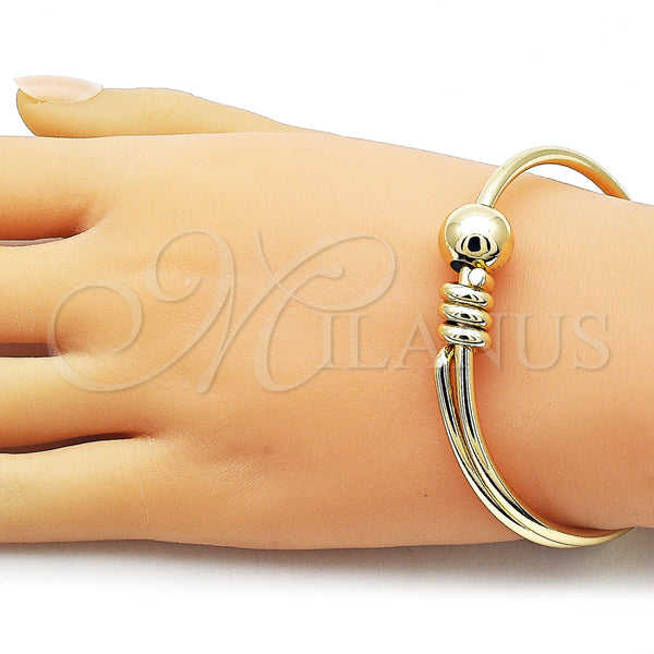 Gold Filled Jewelry — Individual Bangle Ball Design Polished 07. 12 MM — alternate product view — SKU 162547 | Oro Laminado joyería — Individual Bangle Ball diseño pulido 07. 12 MM — SKU 162547