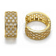 Argolla Huggie 02.266.0054.20 Oro Laminado, Diseño de Baguette, con Zirconia Cubica Blanca, Diamantado, Tono Dorado