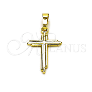 Gold Filled Pendant — Religious Pendant Cross Design Polished 05. — main product view — SKU 162598 | Oro Laminado dije — Religious Pendant cruz diseño pulido 05. — SKU 162598