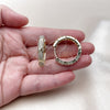 Oro Laminado Huggie Hoop, Gold Filled Style with White Cubic Zirconia, Polished, Golden Finish, 02.266.0060.30