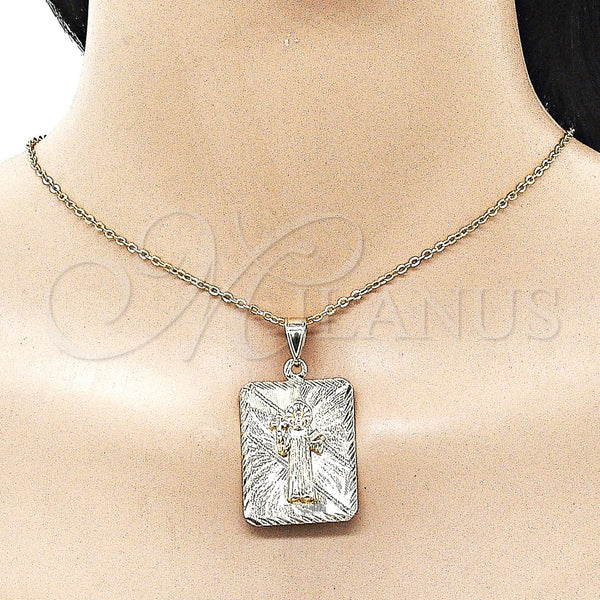 Gold Filled Pendant — Religious Pendant San Benito Design Diamond Cutting 05. — alternate product view — SKU 162621 | Oro Laminado dije — Religious Pendant San Benito diseño Diamond Cutting 05. — SKU 162621
