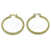 Oro Laminado Medium Hoop, Gold Filled Style Diamond Cutting Finish, Golden Finish, 02.170.0544.40