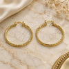 Oro Laminado Medium Hoop, Gold Filled Style Diamond Cutting Finish, Golden Finish, 02.170.0544.40