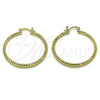 Oro Laminado Medium Hoop, Gold Filled Style Diamond Cutting Finish, Golden Finish, 02.170.0544.40