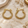 Oro Laminado Small Hoop, Gold Filled Style Diamond Cutting Finish, Golden Finish, 02.170.0296.1.15