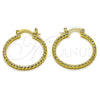 Oro Laminado Small Hoop, Gold Filled Style Diamond Cutting Finish, Golden Finish, 02.170.0296.1.25