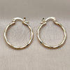 Oro Laminado Small Hoop, Gold Filled Style Diamond Cutting Finish, Golden Finish, 02.170.0523.1.25