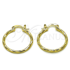 Gold Filled Hoop Earrings — Small Hoop Diamond Cutting 02. — main product view — SKU 162640 | Oro Laminado aretes de aro — aro pequeño Diamond Cutting 02. — SKU 162640
