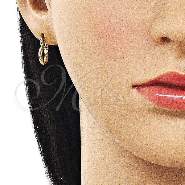 Gold Filled Hoop Earrings — Children Hoop Diamond Cutting 02. — alternate product view — SKU 162641 | Oro Laminado aretes de aro — Children Hoop Diamond Cutting 02. — SKU 162641