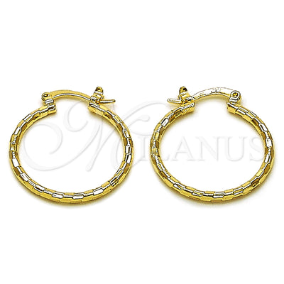 Gold Filled Hoop Earrings — Small Hoop Diamond Cutting 02. for wholesale, main product view