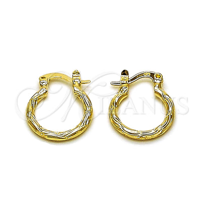 Gold Filled Hoop Earrings — Small Hoop Diamond Cutting 02. for wholesale, main product view