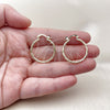Oro Laminado Small Hoop, Gold Filled Style Diamond Cutting Finish, Golden Finish, 02.170.0573.25