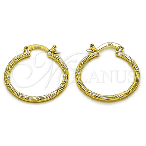 Gold Filled Hoop Earrings — Small Hoop Diamond Cutting 02. — main product view — SKU 162645 | Oro Laminado aretes de aro — aro pequeño Diamond Cutting 02. — SKU 162645