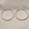 Oro Laminado Medium Hoop, Gold Filled Style Diamond Cutting Finish, Golden Finish, 02.170.0573.40