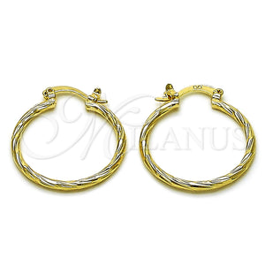 Gold Filled Hoop Earrings — Small Hoop Brushed 5. — main product view — SKU 162647 | Oro Laminado aretes de aro — aro pequeño Brushed 5. — SKU 162647