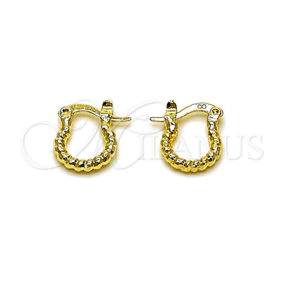 Oro Laminado aretes de aro — aro pequeño Diamond Cutting 02. por Mayoreo, vista principal del producto