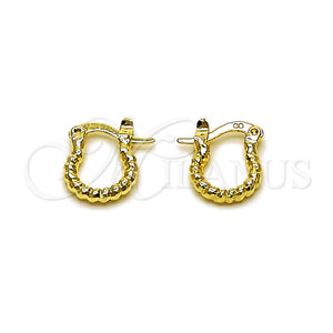 Gold Filled Hoop Earrings — Small Hoop Diamond Cutting 02. — main product view — SKU 162648 | Oro Laminado aretes de aro — aro pequeño Diamond Cutting 02. — SKU 162648