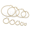 Oro Laminado Small Hoop, Gold Filled Style Diamond Cutting Finish, Golden Finish, 02.168.0036.10