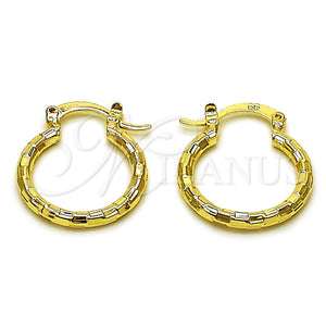 Gold Filled Hoop Earrings — Small Hoop Diamond Cutting 02. — main product view — SKU 162653 | Oro Laminado aretes de aro — aro pequeño Diamond Cutting 02. — SKU 162653