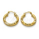 Oro Laminado Medium Hoop, Gold Filled Style Hollow Design, Diamond Cutting Finish, Golden Finish, 02.170.0168.1.30