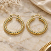Oro Laminado Medium Hoop, Gold Filled Style Diamond Cutting Finish, Golden Finish, 02.170.0242.30