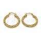 Oro Laminado Medium Hoop, Gold Filled Style Hollow and Twist Design, Polished, Golden Finish, 02.170.0354.30