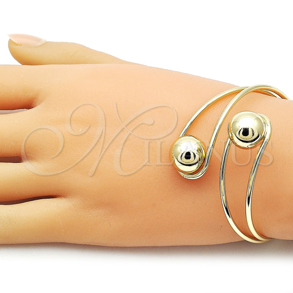Gold Filled Jewelry — Individual Bangle Ball Design Polished 07. 40 MM — alternate product view — SKU 162707 | Oro Laminado joyería — Individual Bangle Ball diseño pulido 07. 40 MM — SKU 162707