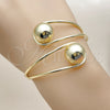 Oro Laminado Individual Bangle, Gold Filled Style Ball Design, Polished, Golden Finish, 07.213.0021 (40 MM Thickness, One size fits all)