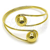 Oro Laminado Individual Bangle, Gold Filled Style Ball Design, Polished, Golden Finish, 07.213.0021 (40 MM Thickness, One size fits all)