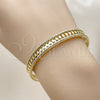Oro Laminado Individual Bangle, Gold Filled Style Twist Design, Polished, Golden Finish, 07.213.0023 (08 MM Thickness, One size fits all)