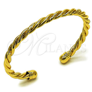 Gold Filled Jewelry — Individual Bangle Twist Design Diamond Cutting 07. Thickness — main product view — SKU 162738 | Oro Laminado joyería — Individual Bangle Twist diseño Diamond Cutting 07. Thickness — SKU 162738