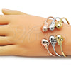 Oro Laminado Trio Bangle, Gold Filled Style Polished, Tricolor, 07.282.0059 (Thickness, One size fits all)