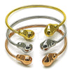 Oro Laminado Trio Bangle, Gold Filled Style Polished, Tricolor, 07.282.0059 (Thickness, One size fits all)