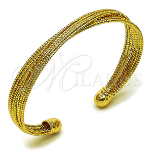 Gold Filled Jewelry — Individual Bangle Twist Design Diamond Cutting 07. Thickness — main product view — SKU 162745 | Oro Laminado joyería — Individual Bangle Twist diseño Diamond Cutting 07. Thickness — SKU 162745