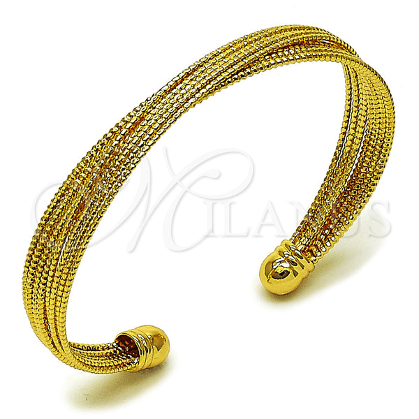 Gold Filled Jewelry — Individual Bangle Twist Design Diamond Cutting 07. Thickness — main product view — SKU 162745 | Oro Laminado joyería — Individual Bangle Twist diseño Diamond Cutting 07. Thickness — SKU 162745