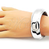 Rhodium Plated Individual Bangle, Polished, Rhodium Finish, 07.307.0041.1.04 (25 MM Thickness, Size 4 (2.25 Diameter))