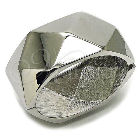 Rhodium Plated Individual Bangle, Polished, Rhodium Finish, 07.307.0042.1.05