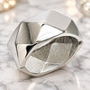 White Gold Filled Individual Bangle, Polished, Rhodium Finish, 07.307.0042.1.05 (35 MM Thickness, Size 5 (2.50 Diameter))