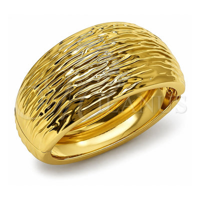 Oro Laminado Individual Bangle, Gold Filled Style Diamond Cutting Finish, Golden Finish, 07.307.0051.05 (35 MM Thickness, Size 5 (2.50 Diameter))