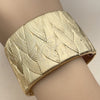 Oro Laminado Individual Bangle, Gold Filled Style Twist Design, Diamond Cutting Finish, Golden Finish, 07.307.0057.05 (45 MM Thickness, Size 5 (2.50 Diameter))