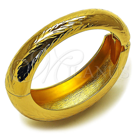 Oro Laminado Individual Bangle, Gold Filled Style Diamond Cutting Finish, Golden Finish, 07.307.0060.05