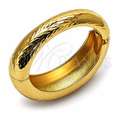 Oro Laminado Individual Bangle, Gold Filled Style Diamond Cutting Finish, Golden Finish, 07.307.0060.05 (23 MM Thickness, Size 5 (2.50 Diameter))