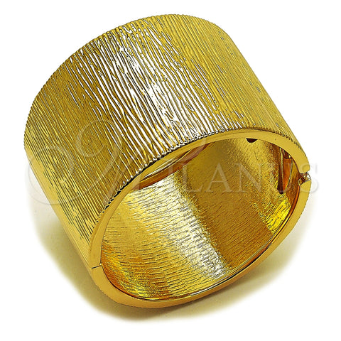 Oro Laminado Individual Bangle, Gold Filled Style Diamond Cutting Finish, Golden Finish, 07.307.0066.05