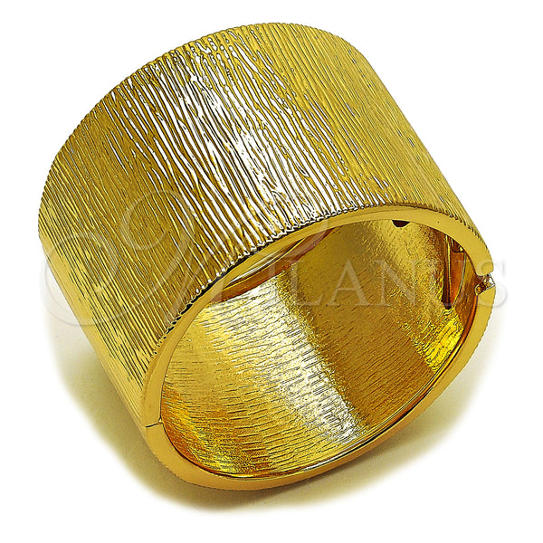 Oro Laminado Individual Bangle, Gold Filled Style Diamond Cutting Finish, Golden Finish, 07.307.0066.05 (45 MM Thickness, Size 5 (2.50 Diameter))