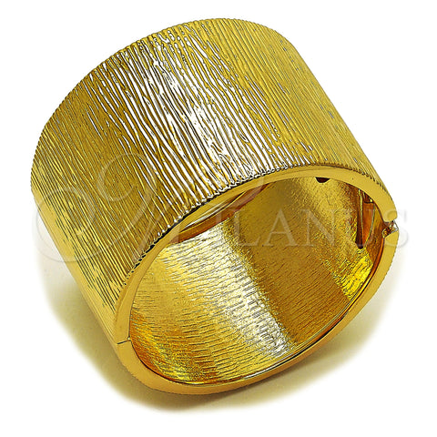 Oro Laminado Individual Bangle, Gold Filled Style Diamond Cutting Finish, Golden Finish, 07.307.0066.05 (45 MM Thickness, Size 5 (2.50 Diameter))
