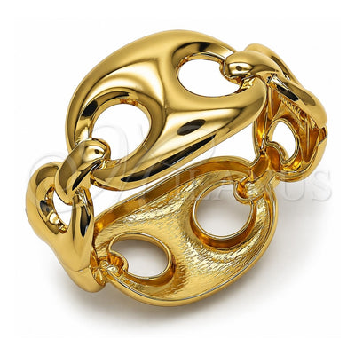 Oro Laminado Individual Bangle, Gold Filled Style Puff Mariner Design, Polished, Golden Finish, 07.307.0068.05 (35 MM Thickness, Size 5 (2.50 Diameter))