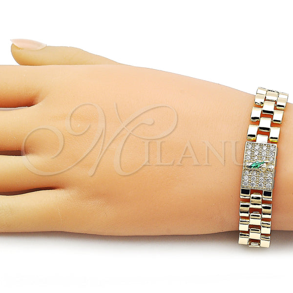 Gold Filled Bracelet — Fancy Bracelet San Judas and Belt Buckle Design — alternate product view — SKU 162827 | Oro Laminado brazalete — elegante Bracelet San Judas and Belt Buckle diseño — SKU 162827