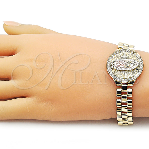 Gold Filled Bracelet — Fancy Bracelet Guadalupe and Belt Buckle Design with — alternate product view — SKU 162829 | Oro Laminado brazalete — elegante Bracelet Guadalupe and Belt Buckle diseño with — SKU 162829
