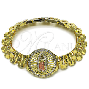 Gold Filled Bracelet — Fancy Bracelet Guadalupe and Belt Buckle Design with — main product view — SKU 162829 | Oro Laminado brazalete — elegante Bracelet Guadalupe and Belt Buckle diseño with — SKU 162829
